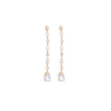 1.08ct Diamond 18K Gold Dangle Drop Earrings
