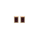 0.55ct Pink Tourmaline 14K Gold Baguette Stud Earrings