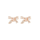 2.00ct Diamond 18K Gold Bow Earrings