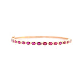 4.50ct Ruby 14K Gold Bangle Bracelet