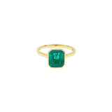 2.74ct Emerald 14K Gold Bezel Ring