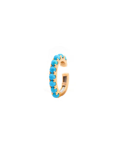 0.62ct Turquoise 18K Gold Ear Cuff