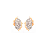 0.75ct Diamond 14K Gold Pave Stud Earrings