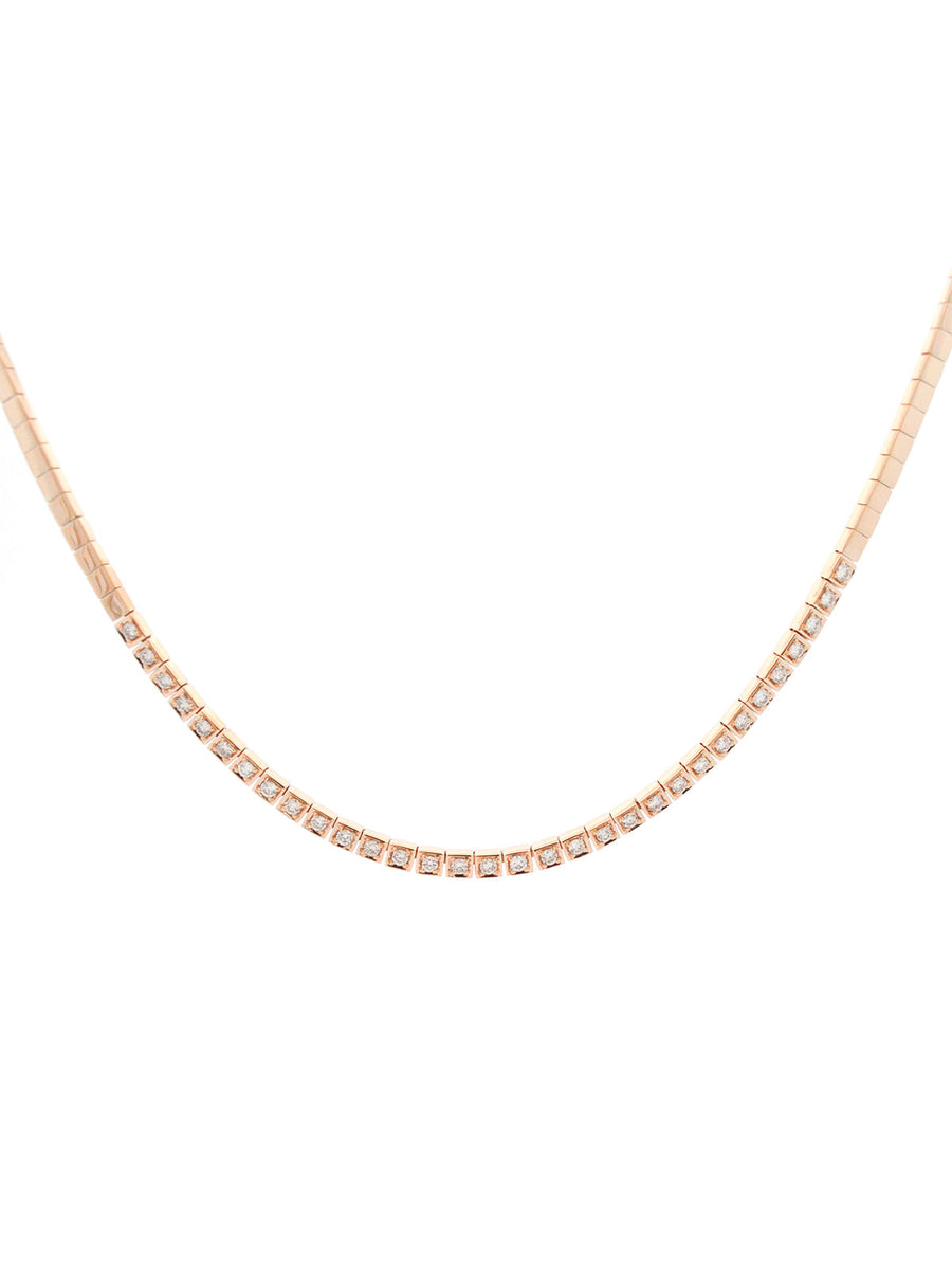 0.85ct Diamond 14K Gold Choker Necklace