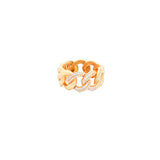 0.50ct Diamond 18K Gold Pave Cuban Chain Ring