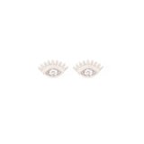 0.13ct Diamond 14K Gold Evil Eye Dainty Stud