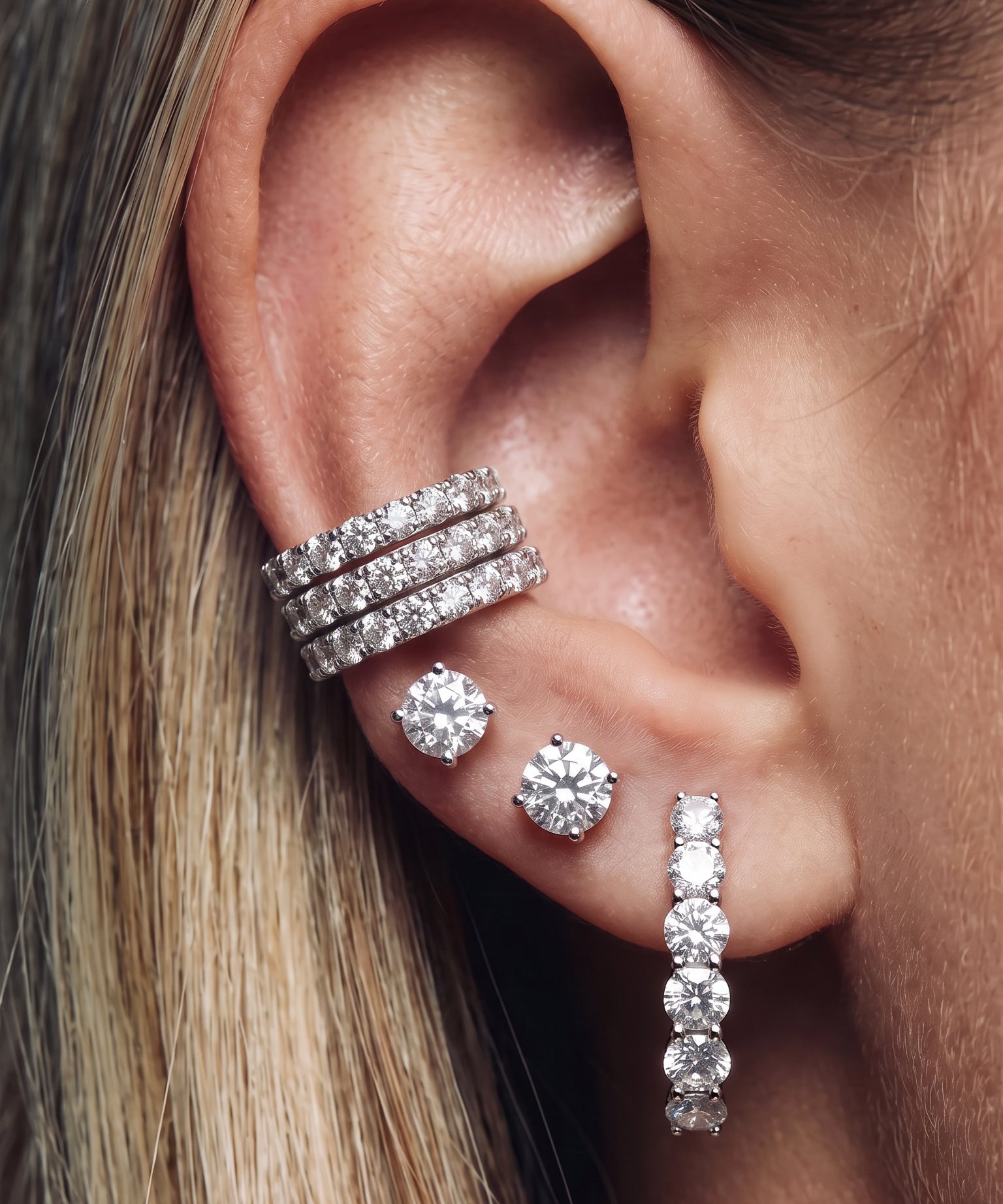 0.50ct Diamond 18K Gold Ear Cuff