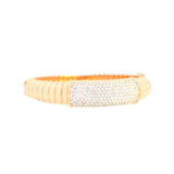 3.61ct Diamond 14K Gold Statement Bangle Bracelet