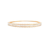3.11ct Diamond 14K Gold Invisible Set Bangle Bracelet
