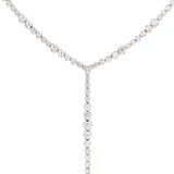 3.75ct Diamond 18K Gold Lariat Tennis Necklace