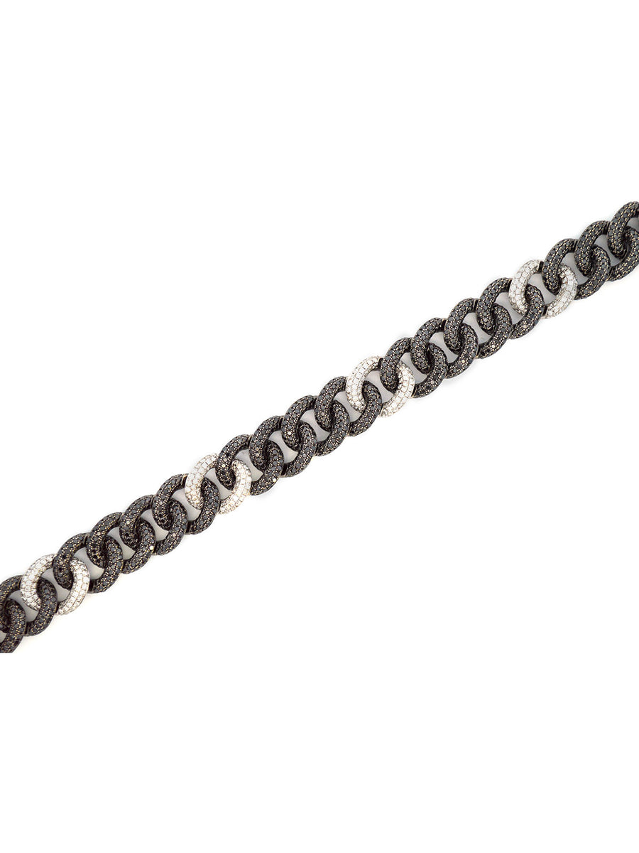 Black Diamond 14K Gold Cuban Bracelet – Wish Fine Jewelry