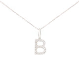 0.30ct Diamond 18K Gold Letter B Pendant
