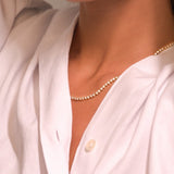 6.35ct Diamond 18K Gold Jenny Tennis Necklace