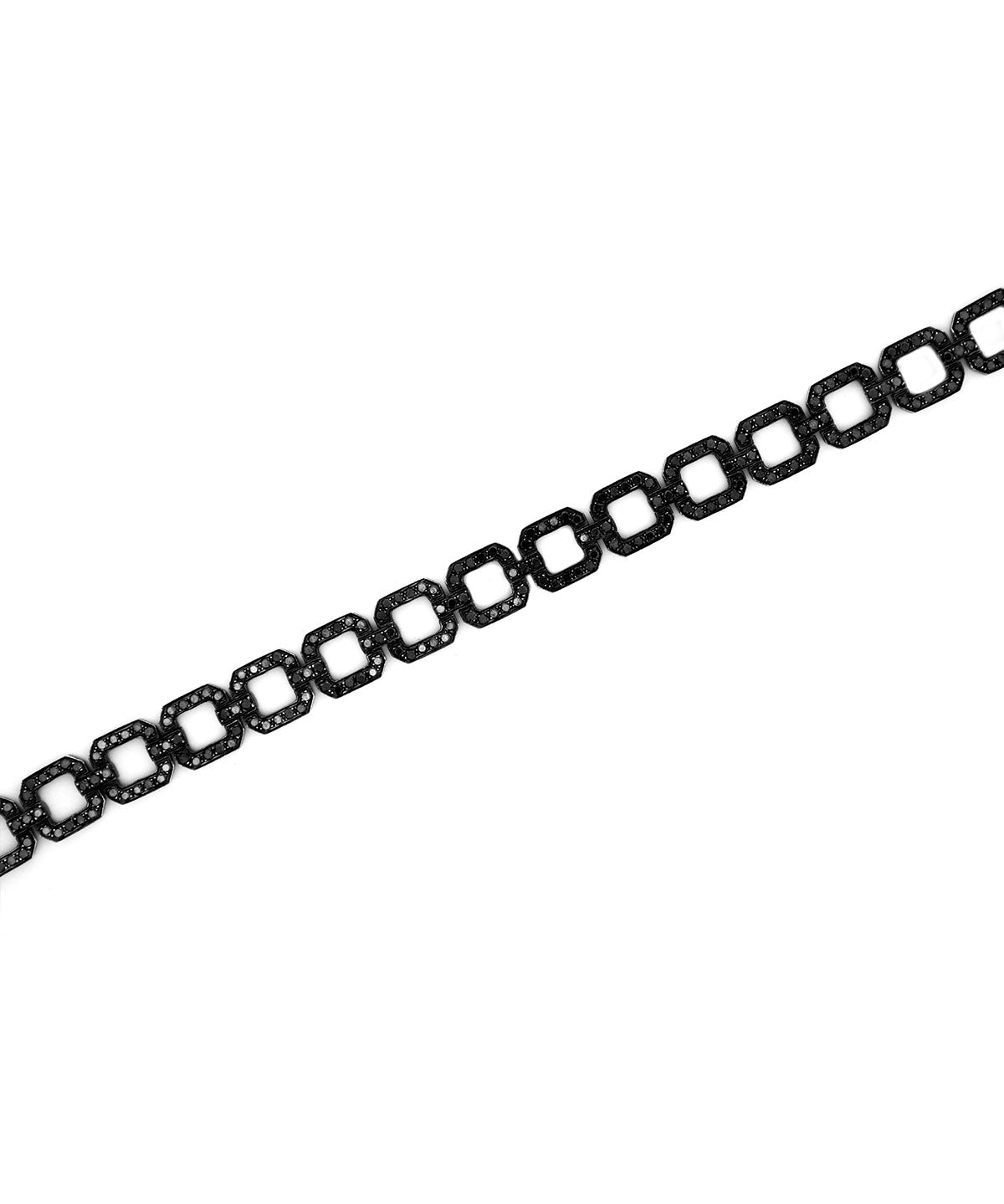 3.49ct Black Diamond 14K Gold Link Bracelet
