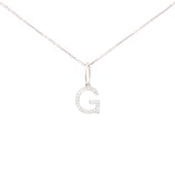0.35ct Diamond 18K Gold Letter G Pendant