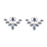 4.24ct Diamond Sapphire 18K Gold Day & Night Earrings