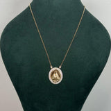 0.90ct Diamond 18K Gold Lady of Aparecida Pendant Necklace