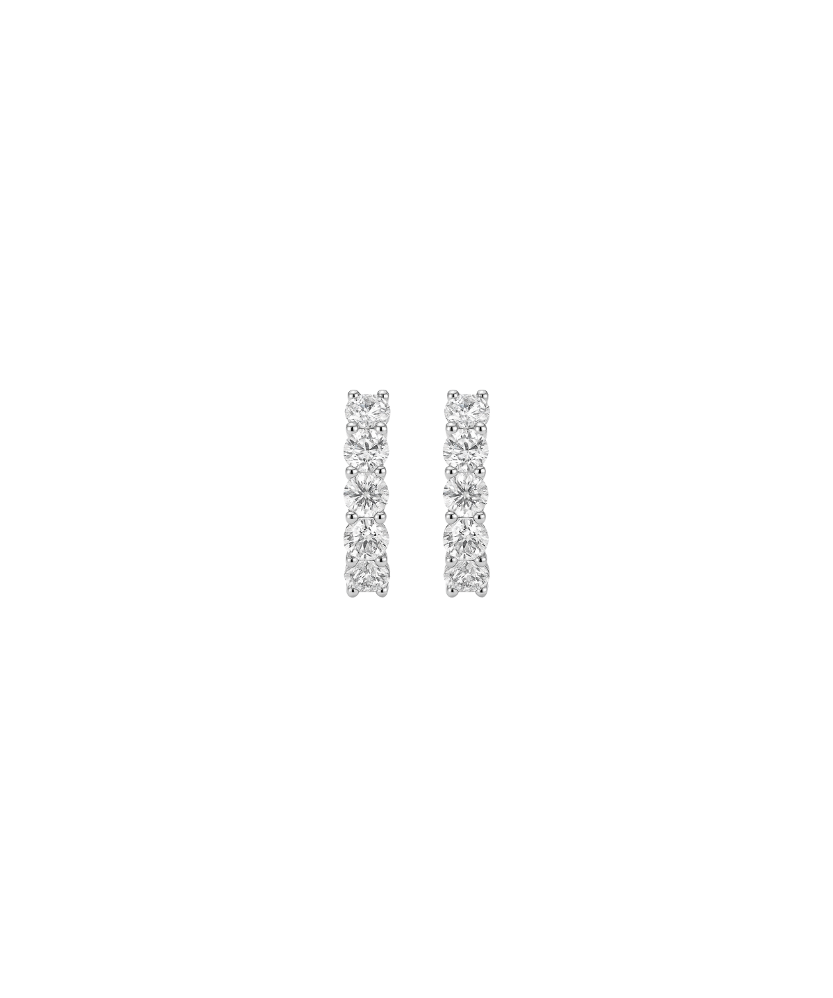 2.00ct Diamond 14K Gold Hoop Earrings