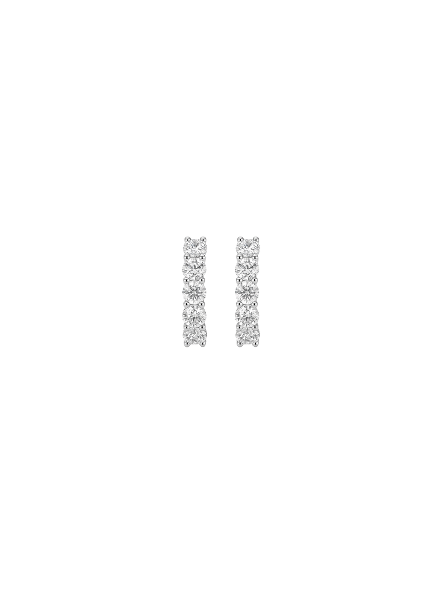 2.00ct Diamond 14K Gold Hoop Earrings