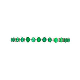 9.00ct Emerald 18K Gold Oval Link Tennis Bracelet