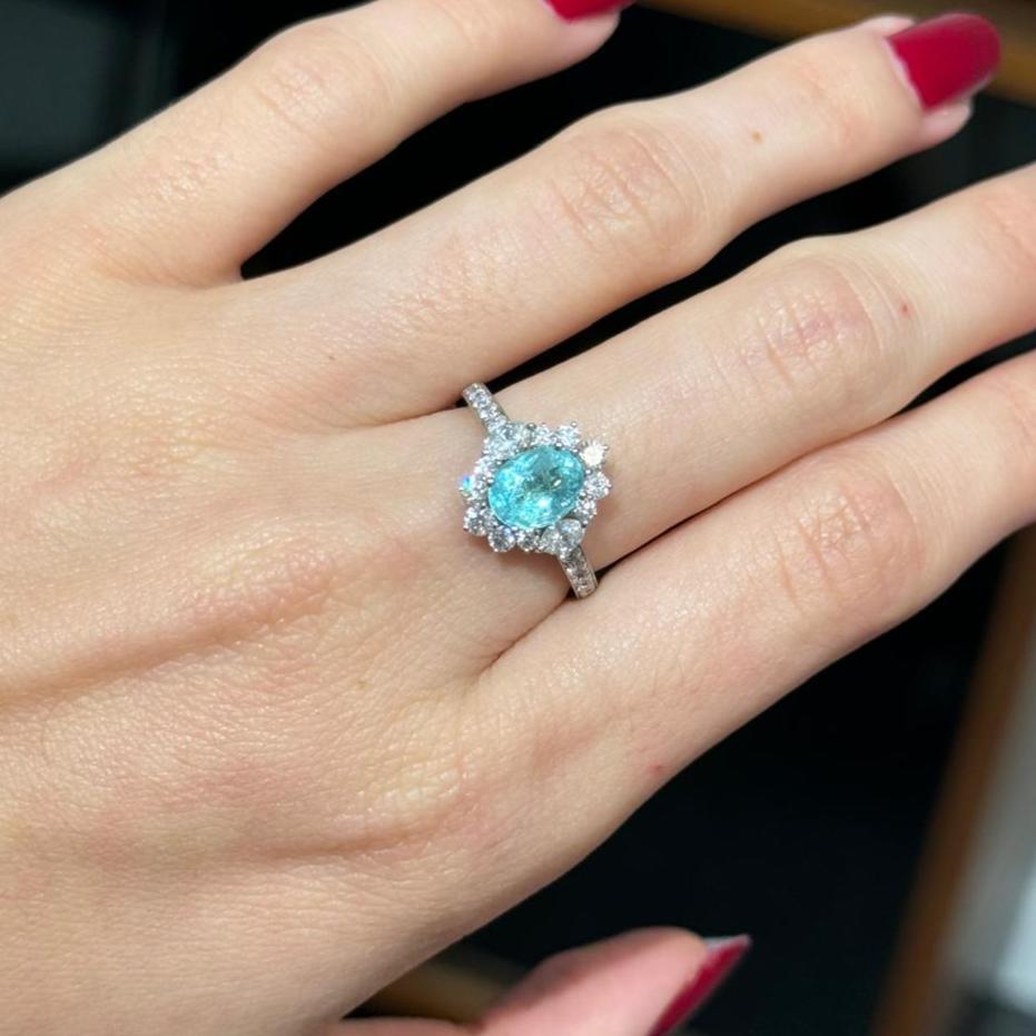 2.08ct Paraiba Diamond 18K Gold Ring