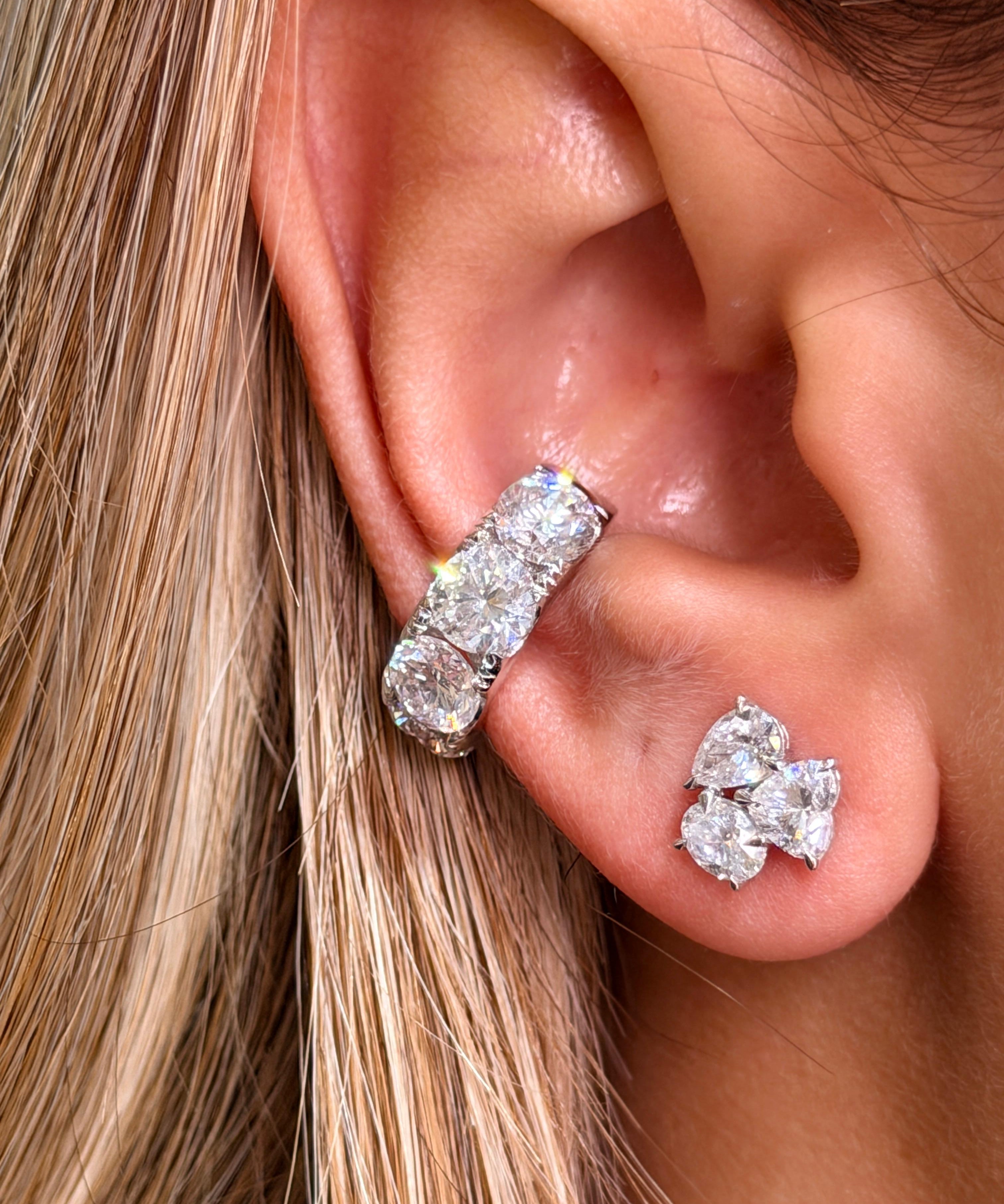 3.14ct Diamond 18K Gold Statement Ear Cuff