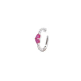 0.40ct Diamond Ruby 18K Gold Heart Ear Cuff