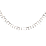 4.00ct Diamond 18K Gold Floating Tennis Necklace
