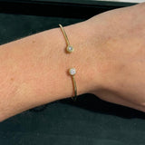 0.36ct Diamond 14K Gold Cuff Bracelet