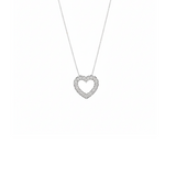 0.50ct Diamond 14K Gold Heart Pendant Chain Necklace