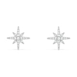 0.49ct Diamond 18K Gold Star Stud Earrings