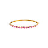 4.50ct Ruby 14K Gold Bangle Bracelet