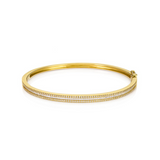 1.10ct Diamond 14K Gold Baguette Bangle Bracelet
