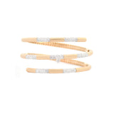 1.46ct Diamond 14K Gold Spiral Bracelet