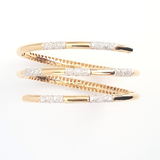 1.46ct Diamond 14K Gold Spiral Bracelet