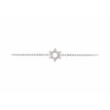 0.06ct Diamond 18K Gold Star of David Bracelet
