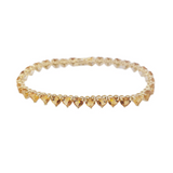 Citrine 18K Gold Heart Cut Bracelet