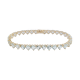 Aquamarine 18K Gold Heart Cut Bracelet
