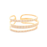 4.65ct Diamond 18K Gold Open Cuff Bracelet