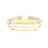 0.96ct Diamond 14K Gold  Open Cuff Bracelet