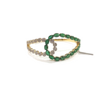 10.41ct Emerald Diamond 14K Gold Bangle Bracelet