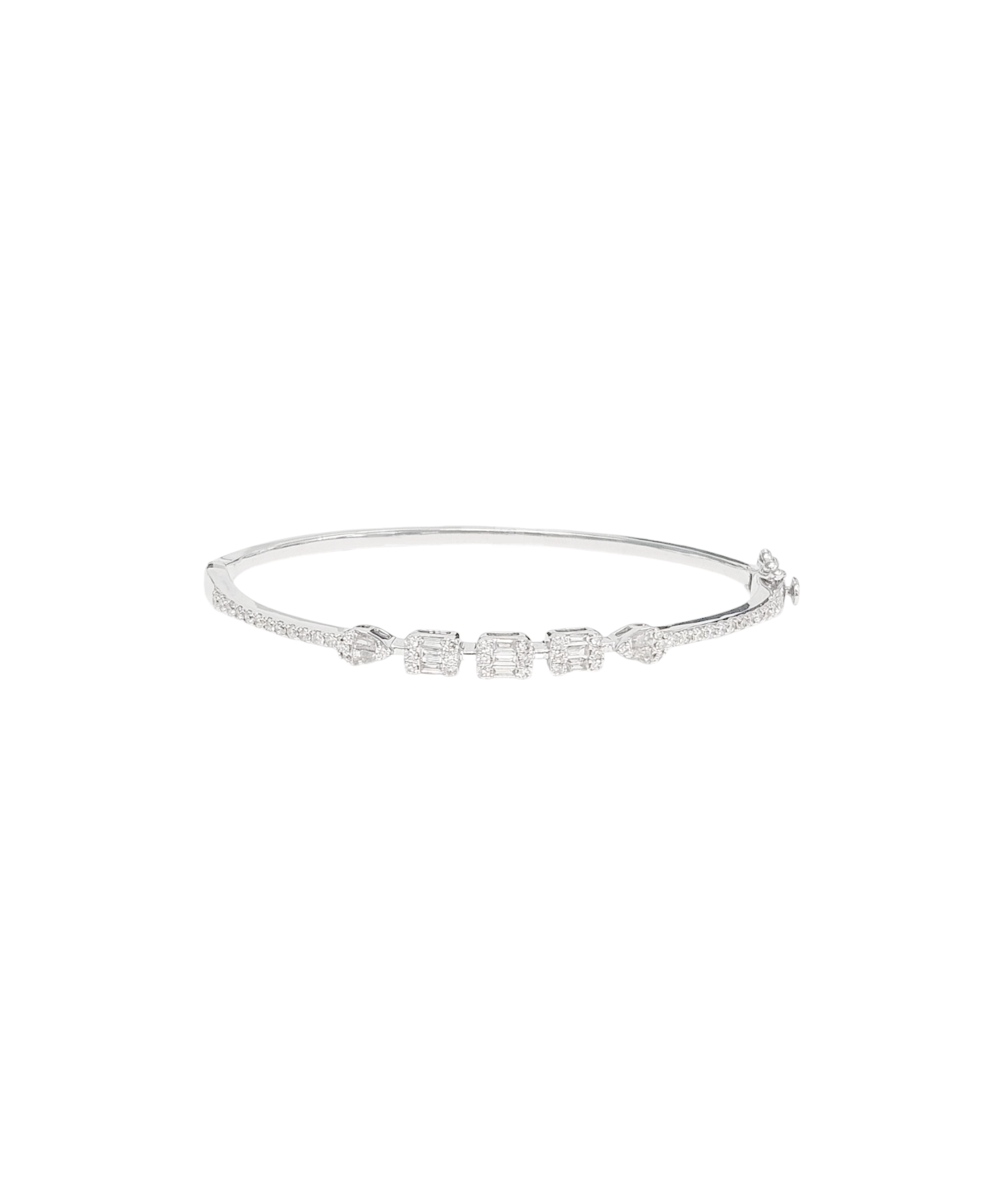 1.15ct Diamond 14K Gold Bangle Bracelet