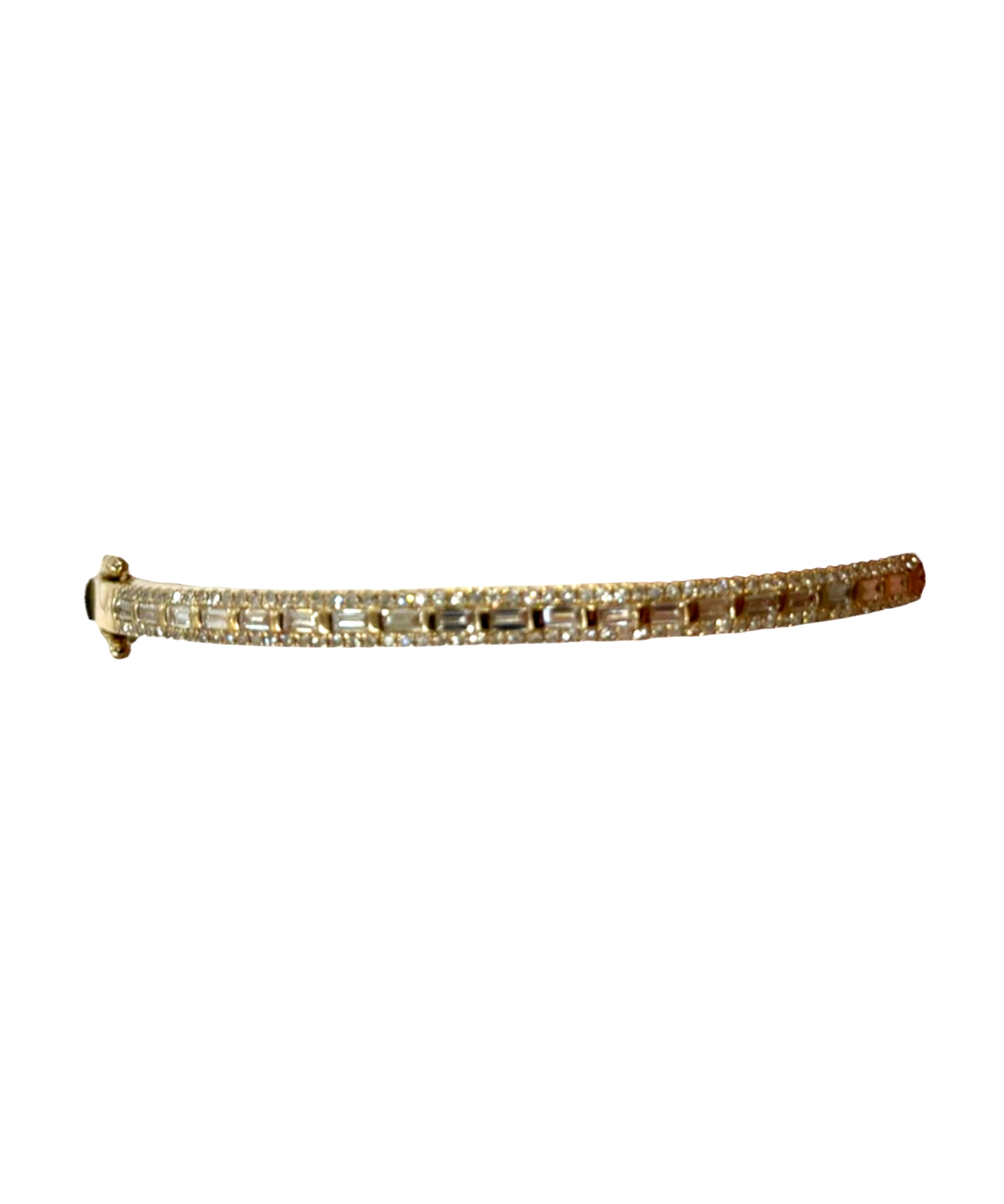 1.36ct Diamond 14K Gold Bangle Bracelet