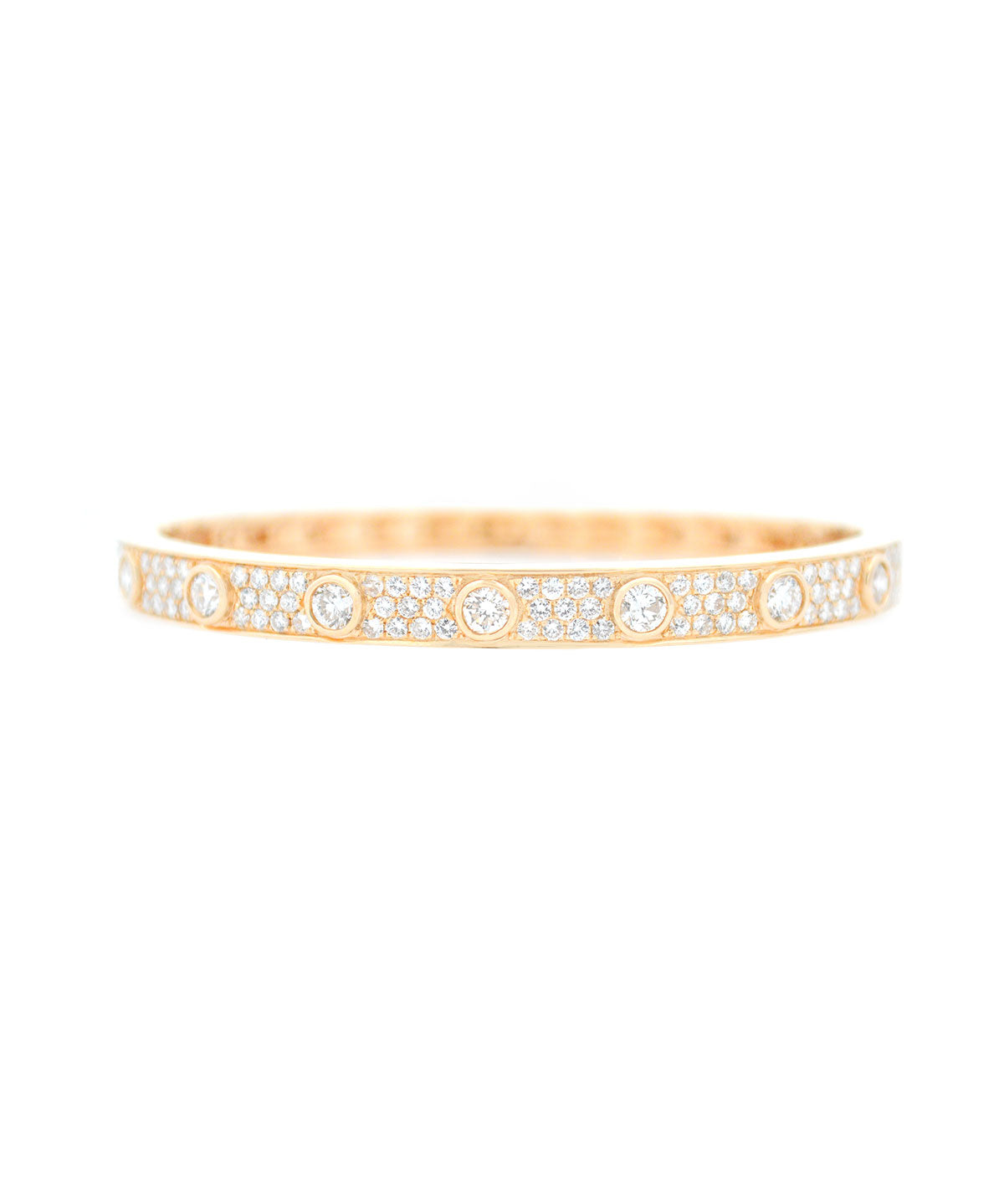 2.38ct Diamond 18K Gold Bangle Bracelet