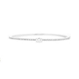 1.05ct Diamond 14K Gold Bangle Bracelet