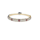 3.0ct Ruby Diamond 14K Gold Pave Bracelet