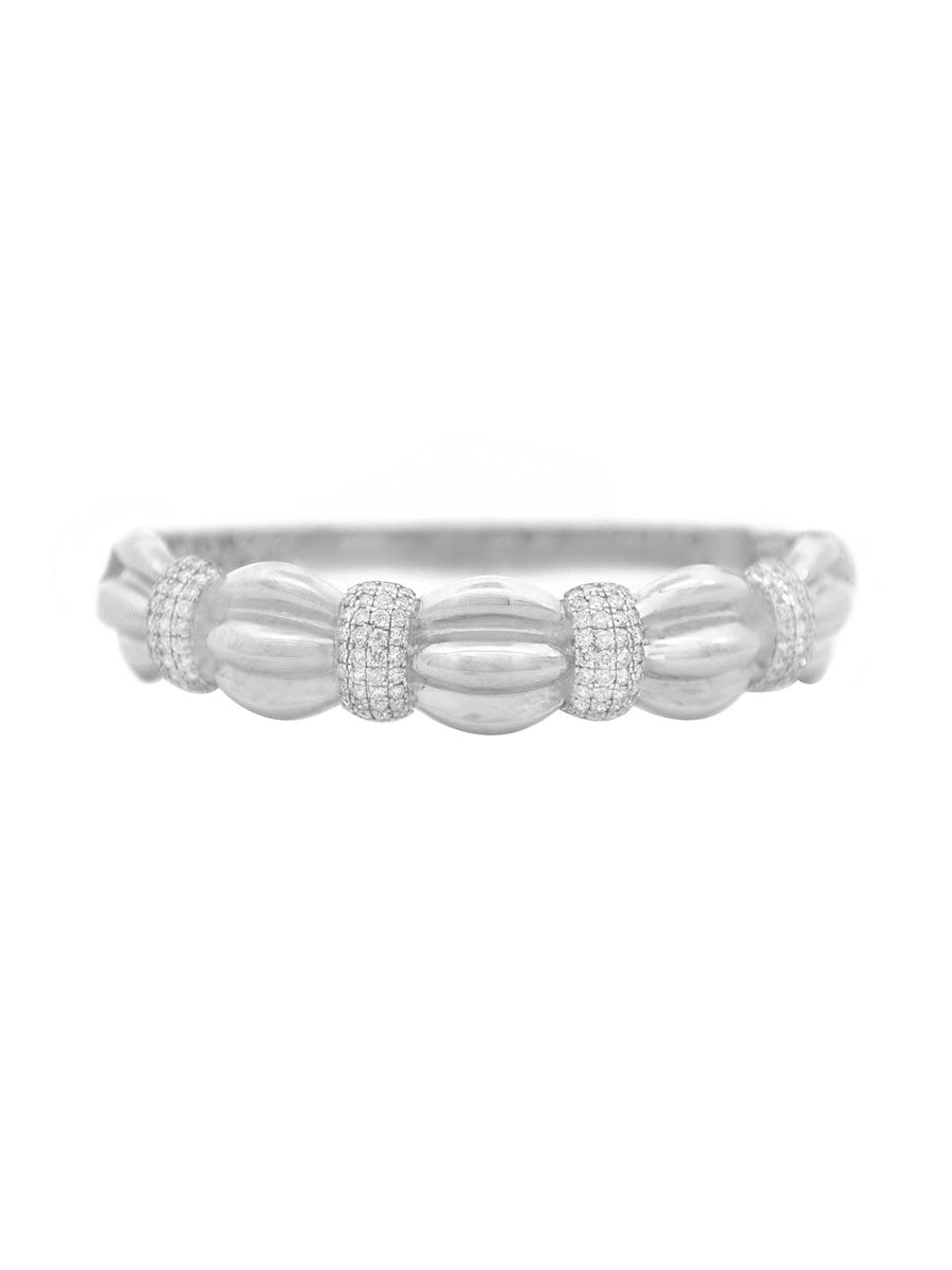 2.30ct Diamond 14K Gold Bangle Bracelet