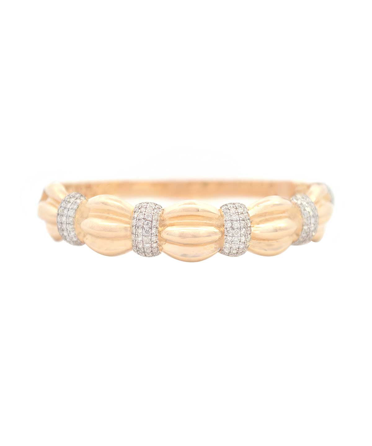 2.30ct Diamond 14K Gold Bangle Bracelet