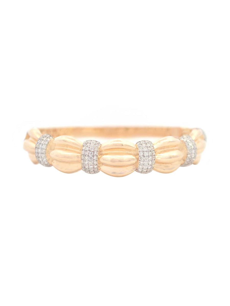 2.30ct Diamond 14K Gold Bangle Bracelet