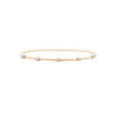 0.11ct Diamond 14K Gold Bangle Bracelet